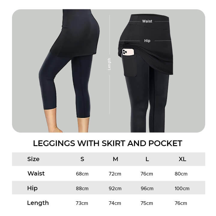 [40% OFF] Skirt Leggings With Pockets